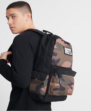 Superdry Block Edition Montana Férfi Hátizsák Zöld/Camo | HVXAW2517